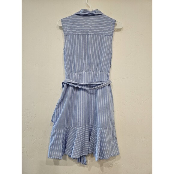 Express Women's Blue/White Striped Sleeveless Mini Dress Size 0 - Picture 3 of 7